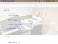 Frontpage screenshot for site: ProNatal d.o.o, (http://www.pronatal.hr/)
