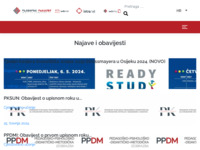 Frontpage screenshot for site: Filozofski fakultet Osijek (http://www.ffos.hr/)