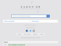 Frontpage screenshot for site: Zakon.hr (http://www.zakon.hr/)