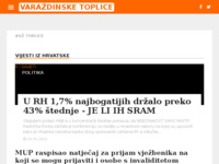 Frontpage screenshot for site: Internet portal - Grad Varaždinske Toplice (http://varazdinske-toplice.net/)
