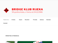 Frontpage screenshot for site: (http://www.bridgeklubrijeka.hr)