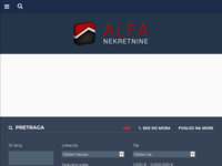 Frontpage screenshot for site: (http://www.alfanekretnine.hr)