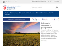 Frontpage screenshot for site: Ministarstvo poljoprivrede, šumarstva i vodnog gospodarstva (http://www.mps.hr/)