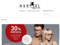 Frontpage screenshot for site: Optički studio Monokl (http://monokl.hr/)