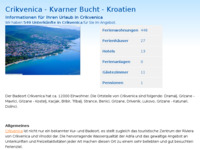 Frontpage screenshot for site: Crikvenica (http://www.kroatien-adrialin.de/ortsinfos/crikvenica/)