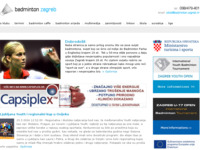Frontpage screenshot for site: Badminton Zagreb (http://www.badminton-zagreb.hr)