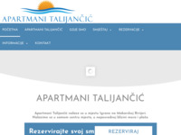 Frontpage screenshot for site: Igrane - Apartmani Talijančić (http://www.apartmani-talijancic.com/)