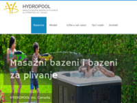 Frontpage screenshot for site: Generalni uvoznik Hydropool Industries Canada (http://www.hydropool.com.hr)