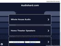 Frontpage screenshot for site: (http://www.audiohard.com)