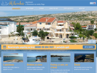 Frontpage screenshot for site: Apartmani Milenka - Apartmani Šimuni, otok Pag (http://www.milenkasimuni.com)