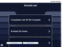 Frontpage screenshot for site: Kraljevstvo kristala (http://www.kristali.net)