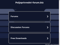 Frontpage screenshot for site: Poljoprivredni forum - Portal (http://poljoprivredni-forum.biz)