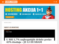 Frontpage screenshot for site: (http://grad-karlobag.net/)