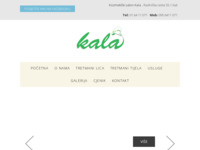 Frontpage screenshot for site: Kala - Kozmetički salon (http://www.kozmeticki-salon-kala.com)