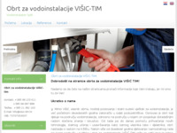 Frontpage screenshot for site: Vodoinstalacije Višić Tim (http://www.visic-tim.hr/)