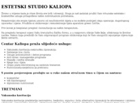 Frontpage screenshot for site: Kaliopa - estetski studio (http://www.studio-kaliopa.hr)