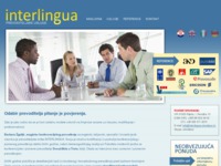 Frontpage screenshot for site: Interlingua - prevoditeljske usluge (http://www.interlingua-simultano.hr)