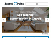Frontpage screenshot for site: (http://www.zagreb-apartment.net)