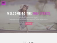 Frontpage screenshot for site: (http://www.mojlyrics.com)
