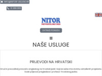 Frontpage screenshot for site: Nitor prevoditelji (http://www.nitor-usluge.com)