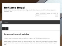 Frontpage screenshot for site: Reklame Hegel - Utemeljeno 1974. (http://www.reklame-hegel.hr)