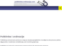 Frontpage screenshot for site: Poliklinike i ordinacije (http://www.poliklinika-ordinacija.com)