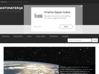 Frontpage screenshot for site: Antimaterija - svemir oko nas (http://www.antimaterija.com)