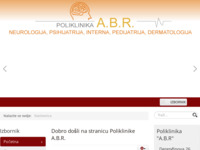 Frontpage screenshot for site: (http://www.poliklinikaabr.hr)
