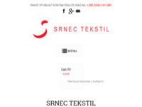 Frontpage screenshot for site: Srnec Tekstil (http://www.srnectekstil.hr)