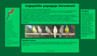 Frontpage screenshot for site: Papagaji (http://www.inet.hr/~zeljban/)