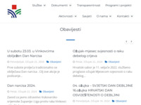 Frontpage screenshot for site: Zavod za javno zdravstvo vukovarsko srijemske županije (http://www.zzjz-vsz.hr)
