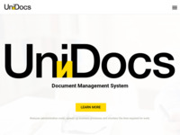 Frontpage screenshot for site: Document Management System (http://www.unidocs.biz)