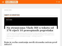 Frontpage screenshot for site: Internet portal - Grad Karlovac (http://karlovac.com.hr/)