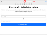 Frontpage screenshot for site: Pretvarač - Kalkulator valuta (http://www.putovnica.net/pretvarac-kalkulator-valuta)