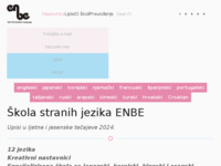 Frontpage screenshot for site: ENBE - poduka stranih jezika (http://www.en-be.net/)
