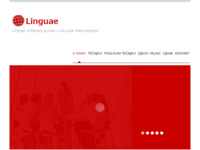 Frontpage screenshot for site: Linguae centar za strane jezike i usluge prevođenja (http://www.linguaecentar.hr)