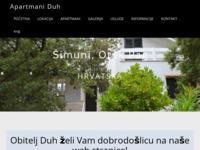 Frontpage screenshot for site: Apartmani Duh - Šimuni, otok Pag (http://www.apartmani-duh.com)