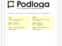 Frontpage screenshot for site: Podloga d.o.o. (http://podloga.hr)