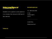 Frontpage screenshot for site: MediaRent (http://www.mediarent.hr)