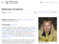 Slika naslovnice sjedišta: Blaženka Zvonković, akademska slikarica - bilješka u Wikipediji (http://hr.wikipedia.org/wiki/Bla%C5%BEenka_Zvonkovi%C4%87)