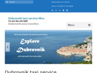 Frontpage screenshot for site: Dubrovnik Taxi Service (http://www.taximiro-dubrovnik.hr/)