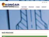 Frontpage screenshot for site: Končar termotehnika d.o.o. (http://www.koncar-termotehnika.t-com.hr/)