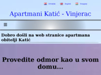 Frontpage screenshot for site: Apartmanski smještaj. Apartmani Katić u Vinjercu (http://www.apart-katic.com)