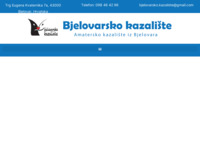 Frontpage screenshot for site: Bjelovarsko kazalište (http://www.bjkazaliste.hr)