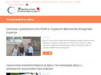 Frontpage screenshot for site: Pravobranitelj za djecu Republike Hrvatske (http://www.dijete.hr/)