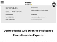 Slika naslovnice sjedišta: Experta Renault servis (http://www.experta-renault.hr/)