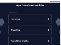 Frontpage screenshot for site: Apartmani Hrvatska (http://www.apartmanihrvatska.info)