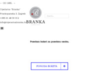 Slika naslovnice sjedišta: Cvjećarna Branka - Online prodaja i dostava cvijeća (http://www.cvjecarnabranka.hr)