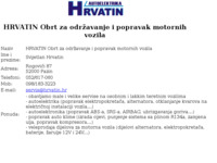 Frontpage screenshot for site: Hrvatin autoelektrika (http://www.hrvatin.hr)