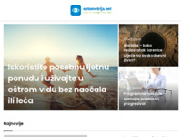 Frontpage screenshot for site: (http://www.optometrija.net)